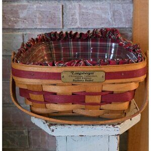 Vintage Longaberger Christmas Collection 1993 Edition Bayberry Basket Signed